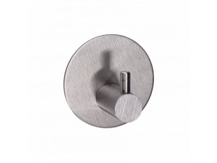Nalepovací háčik s 3M páskov, okrúhly, základňa: 35mm, hrúbka: 3mm, brúsená nerez K320/ AISI 304