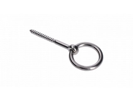 Nerezová skrutka s kruhom, závit do dreva, AISI316, 60mm