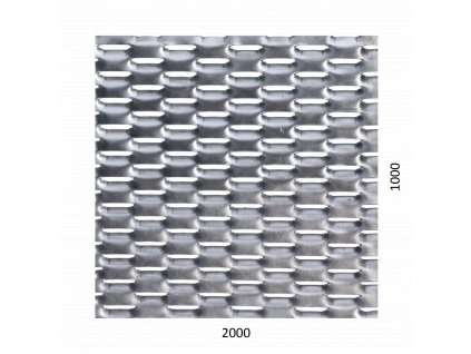 Ťahokov Fe, oko: 47x18mm, mostík: 8mm (2000x1000x1,5mm), orientácia oka: rozmer oka 47mm je rovnobežná s rozmerom tabule 2000mm