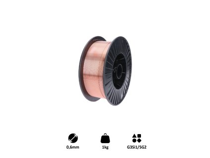Drôt zvárací 0,6mm-MIG/MAG(CO2), G3Si1/SG2, 1kg