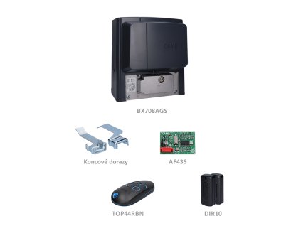 CAME BX708 STRONG ATOMO sada pre posuvnú bránu do 800kg, 1x BX708AGS (230V, 520W, 800N), 1x ZBX7N, 1x AF43S, 1x TOP44RBN, 1 pár DIR10