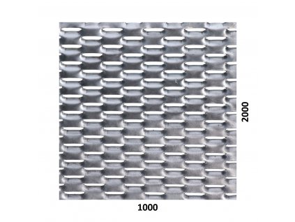 Ťahokov Al, kosoštvorcové oko, mostík: 8mm, 1000x2000x2mm