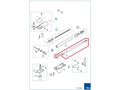 SPAMG210A00 set ramena pre pohon TOO3000/3024