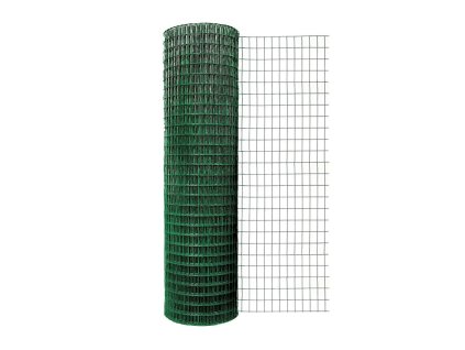 Zvárané pletené sito so zeleným PVC obalom, ø pletiva: 0.68mm, ø pletiva s PVC: 1.05mm, oko: 12.7x12.7mm, celkový rozmer: Výška x Šírka 1x25m