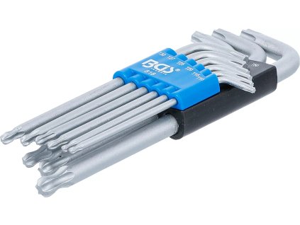 Sada zahnutých kľúčov T-profil (Torx) T10-T50, 9-dielna