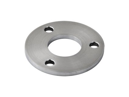Kotviaca platňa (ø 80x6mm) na trubku ø 33.7mm (otvor ø 33.9mm), brúsená nerez K320 /AISI304