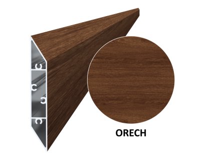 Profil 108x16mm, L-6000mm, práškový lak, štruktúra ORECH