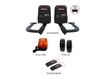 LiftMaster sada pre dvojkrídlovú bránu do 2.5m/krídlo, pohon s kĺbovým ramenom