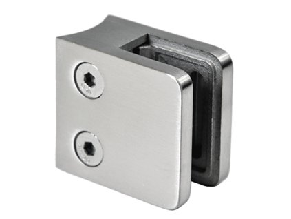 Svorka skla/plechu na trubku ø48.3mm, brúsená nerez AISI304