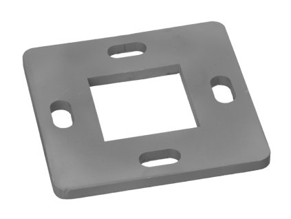 Kotviaca platňa (90x90x4mm), otvor: 40.1x40.1mm, bez povrchovej úpravy /AISI304