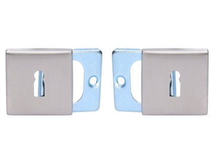 Štvorcová rozeta na dózickú vložku (53x53mm), bal.: 1 pár, brúsená nerez K320 /AISI304, spodná časť pozink