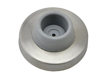 Nerezový doraz dverí s gumou ø57mm, brúsená nerez AISI304