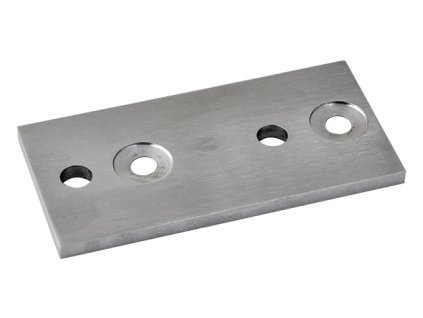Platňa na bočné kotvenie stĺpu (120x60x6mm) brúsená nerez K320 /AISI304