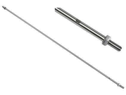 Tiahlo pre kotvenie skleneného prístrešku (ø 10mm, L:1000mm, závit:M10, L10), brúsená nerez K320 /AISI304