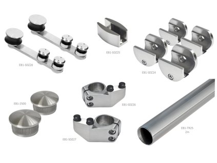 Závesný systém na sklenené dvere, sklo 8-12mm, AISI304