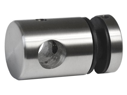 Svorka bodová na trubku ø 12mm, plochá (ø 25mm), brúsená nerez K320 /AISI304