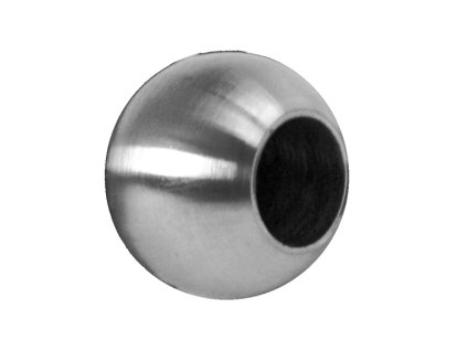 Guľa koncová ø 20mm na trubku ø 12mm, otvor ø 12.2mm, brúsená nerez K320 /AISI316