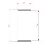U-profil L-2000mm, 25x57x25x1,5mm, zinkovaný plech, použitie pre lamelu KLZ60Zn, cena za 2 metrový kus