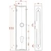 Kazeta 245x60x40mm,na profil 60x40mm so zámkom ZM72/50