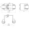 Doraz na bránu vrchný nast. šírka 41-86mm, rozmer 160x80x105x4mm, biely zinok