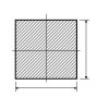 Tyč štvorcová plná 25x25mm, čierna S235, hladká L=2000mm, cena za 1ks(2m)