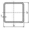 Uzavretý profil 15x15x1,5mm, čierny, L=4000mm