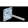 Pätka stĺpika s podstavcom 130x205mm, 3mm pozink, počet dier s priemerom 12mm-4ks, počet otvorov 6/9mm-4ks
