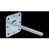 Pätka stĺpika s podstavcom 80x202mm, 3mm pozink, počet dier s priemerom 12mm-4ks, počet otvorov 6/4mm-4ks