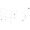 LOCINOX® slepá cylindrická vložka EURO 54mm, niklová, skrutka M5x65mm