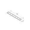 Plochá spojka 156x19mm, 2,0mm pozink, počet dier s priemerom 4,5mm-4ks
