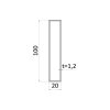 Uzavretý profil 100x20x1,2mm, zinkovaný DX51D+Z100, hladký L=3000mm, cena za kus