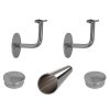 Madlo 1500mm /leštená nerez /AISI304, set:2ks úchyt, madlo ø 42.4mm s ukončením