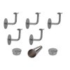 Madlo 3750mm /leštená nerez /AISI304, set:5ks úchyt, madlo ø 42.4mm s ukončením
