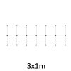 Montážna sada pre zelenú stenu - nerez, rozmer 3x1m. Set obsahuje: EB1-GW01 (21ks), PVC-LA4 (20ks), EB2-LA4 (20m)