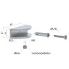Držiak police pre sklo 8-10mm, obsahuje gumovú podložku na skrutke M8x6, brúsená nerez K320/AISI 304