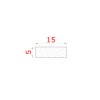 Nerezová tyč plochá 15x5mm, cena za 1ks(4m) brúsená nerez K320 /AISI304