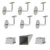 Madlo 6000mm (set:6ks úchyt, madlo 40x40mm s ukončením), brúsená nerez K320 /AISI304