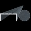 U profil 50x22mm, L-6000mm, práškový lak, antracit RAL7016