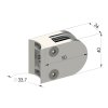 Svorka na trubku ø33.7mm, sklo 6-10.76mm, brúsená AISI304
