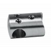 Držiak tyče spojovací ø 12mm  prechodný na trubku ø 42.4mm (30x22mm), brúsená nerez K320 /AISI304
