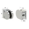 Svorka na trubku ø48.3mm, sklo 6-10.76mm, brúsená AISI304