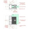 Svorka plochá na 40x40mm, sklo 14-17.52mm, brúsená AISI304