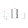 Prechod medzi stĺpom ø 33.7mm a kotviacou platňou, L:25mm