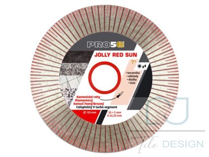kotouc rezny brusny diamantovy pro5 jolly red sun 125 mm