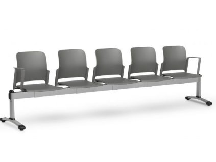 5 místná lavice Class3 42C5 03 plast