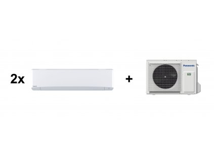 Klimatizace Tepelné čerpadlo Panasonic pro 2 místnosti (2x 2,50 kW)