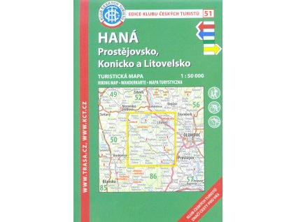 Haná : Prostějovsko, Konicko a Litovelsko : turistická mapa 1:50 000