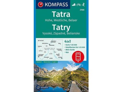 106187 tatra hohe westliche belaer tatry vysoke zapadne belianske 1 50 000 turisticka mapa kompass 2100