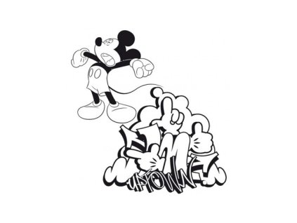 Poznámkový kalendář Mickey Mouse – DIY: omalovánkový kalendář s pastelkami, 30 x 30 cm