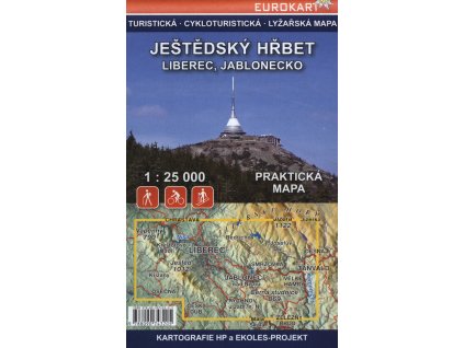 Ještědský hřbet, Liberec, Jablonecko : turistická, cykloturistická, lyžařská mapa